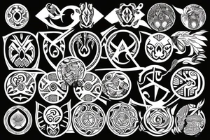 Symbol of fire tattoo idea