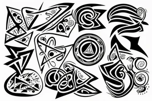 Symbol of rock tattoo idea
