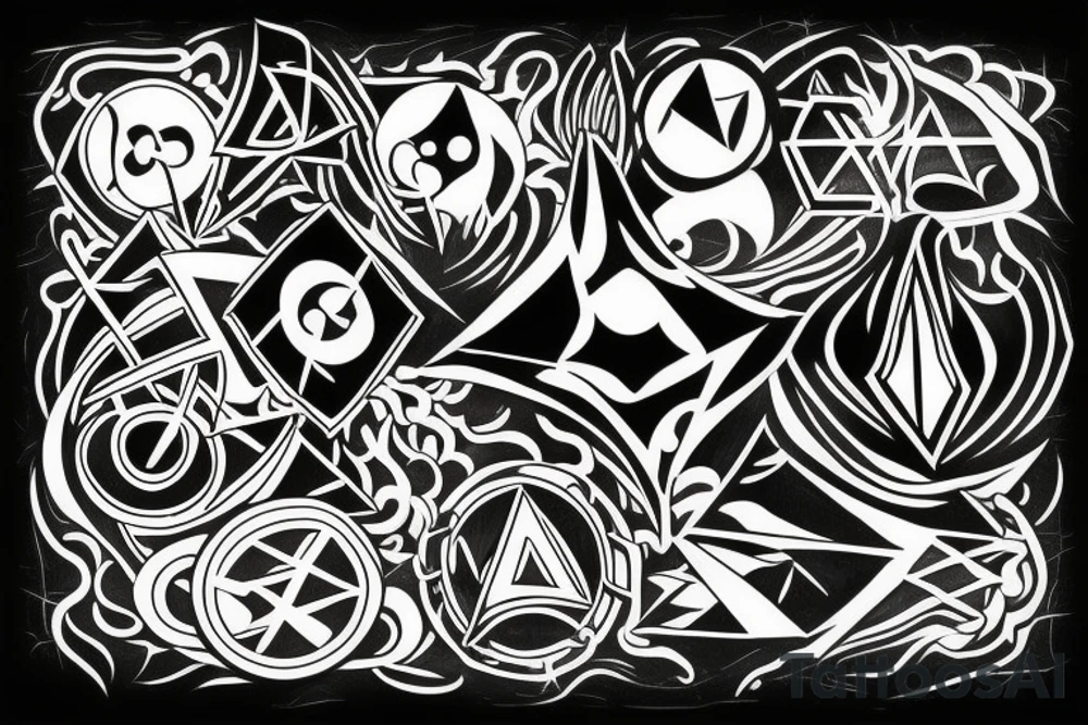 Symbol of rock tattoo idea