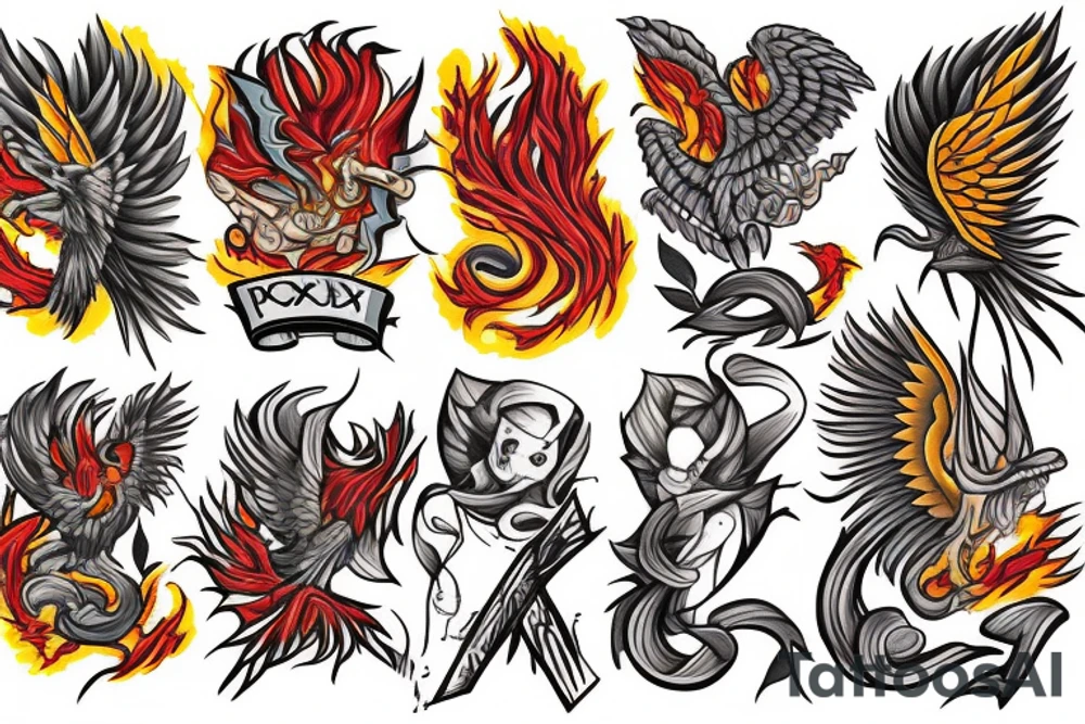 Phoenix from the ashes tattoo idea