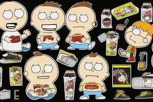 Stewie griffin and he is eating from a popcorn bag tattoo idea