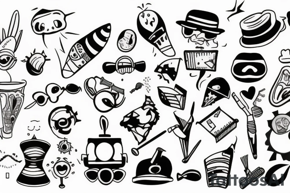 make something random and funny tattoo idea