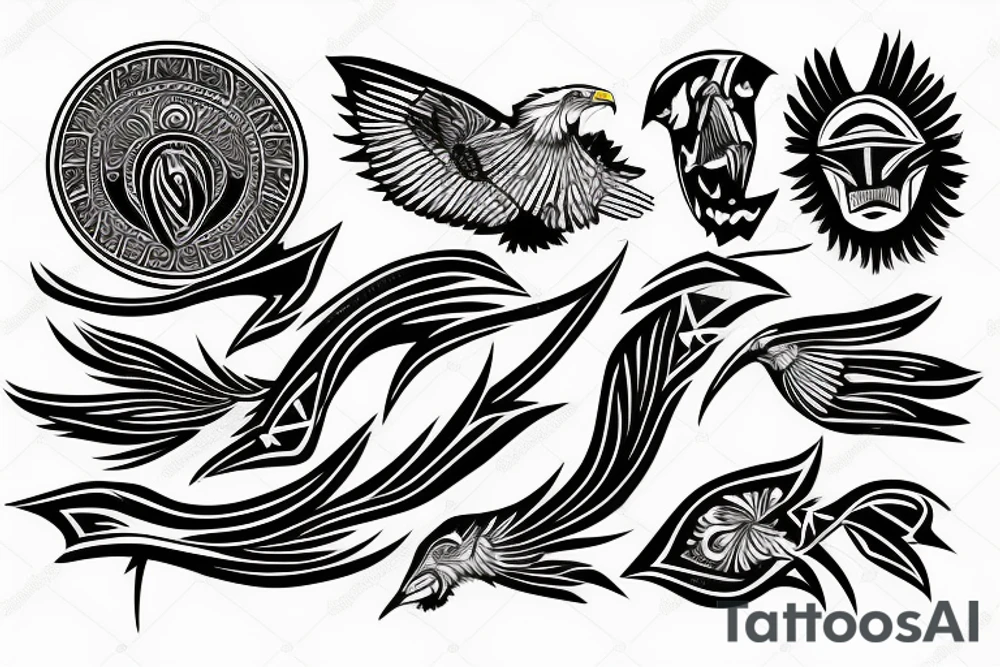 Eagle in a car tattoo idea