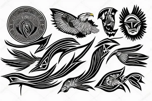 Eagle in a car tattoo idea