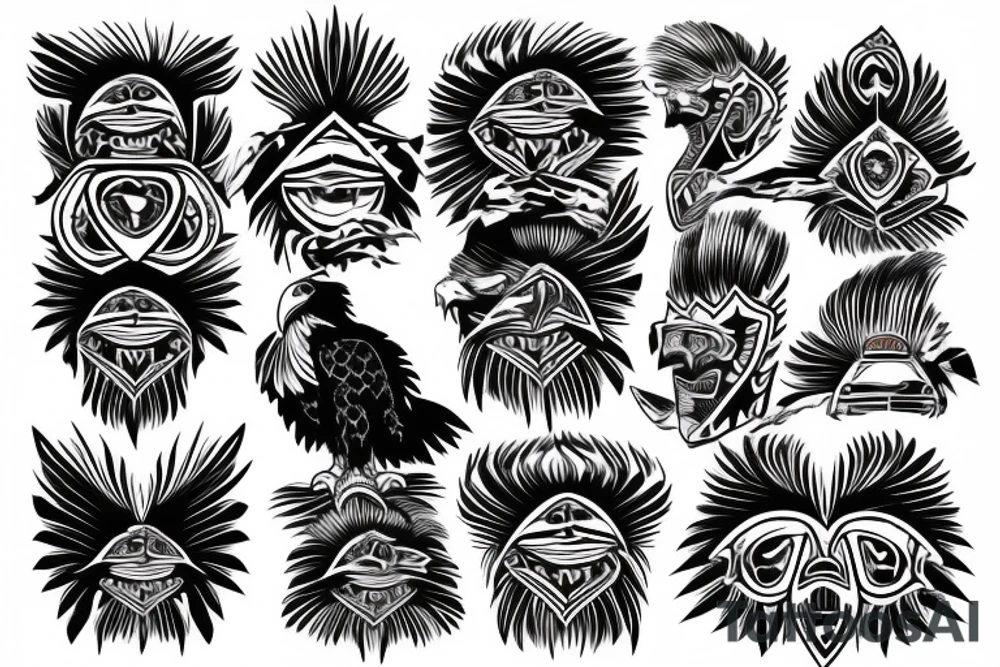Eagle in a car tattoo idea