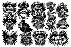 Eagle in a car tattoo idea