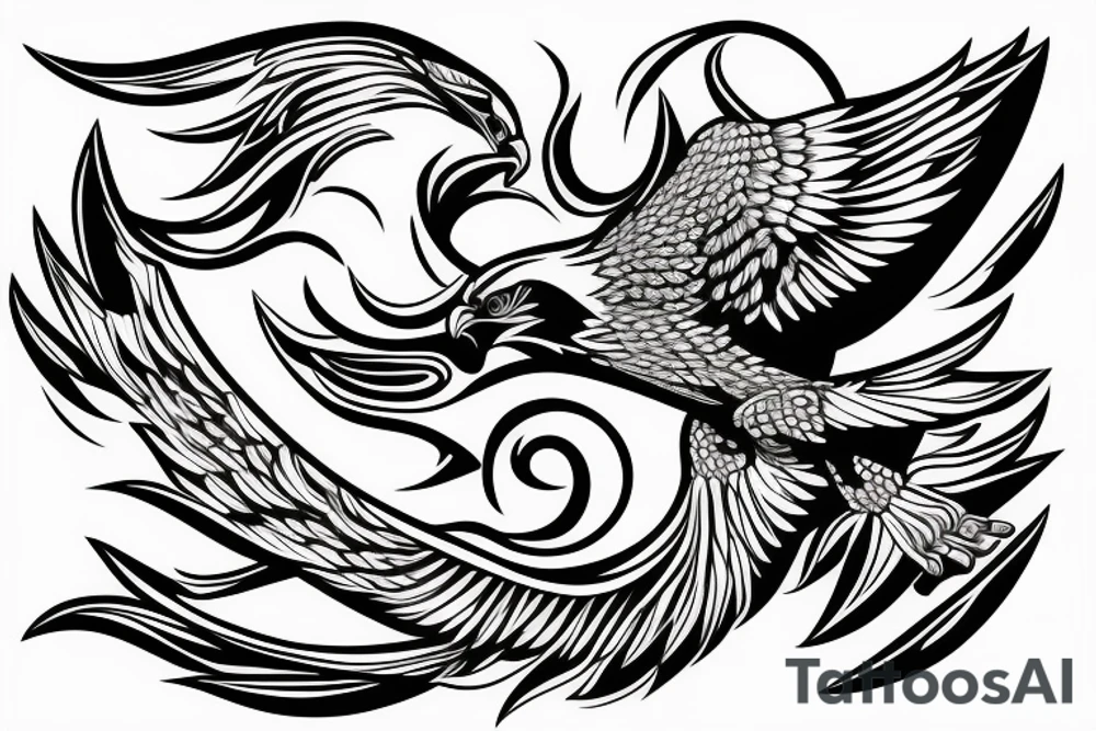 Eagle in a car tattoo idea