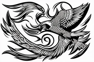 Eagle in a car tattoo idea