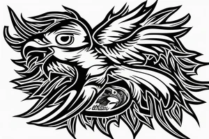 Eagle in a car tattoo idea