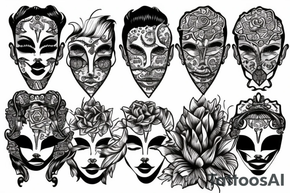 Nostril piercing tattoo idea