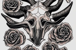 goat skull tattoo idea