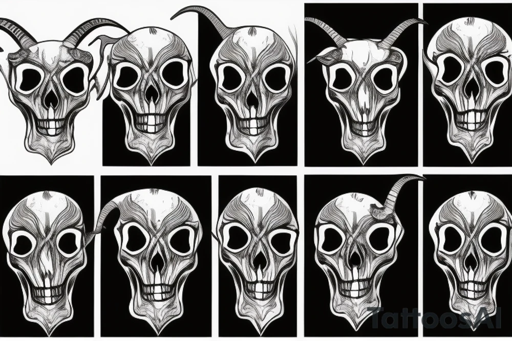 goat skull tattoo idea