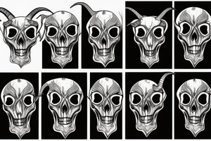 goat skull tattoo idea