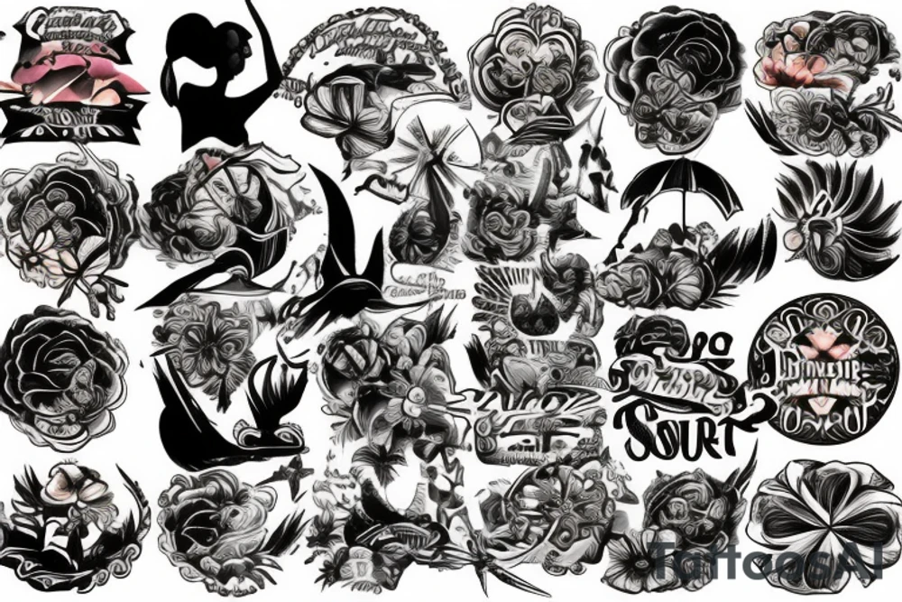 On My Lower Back Sunset in the Caribbean tattoo idea