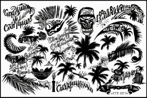 On My Lower Back Sunset in the Caribbean tattoo idea