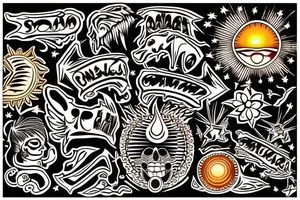 On My Lower Back Sunset in the Caribbean tattoo idea