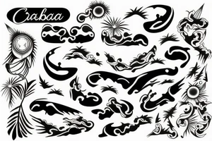On My Lower Back Sunset in the Caribbean tattoo idea