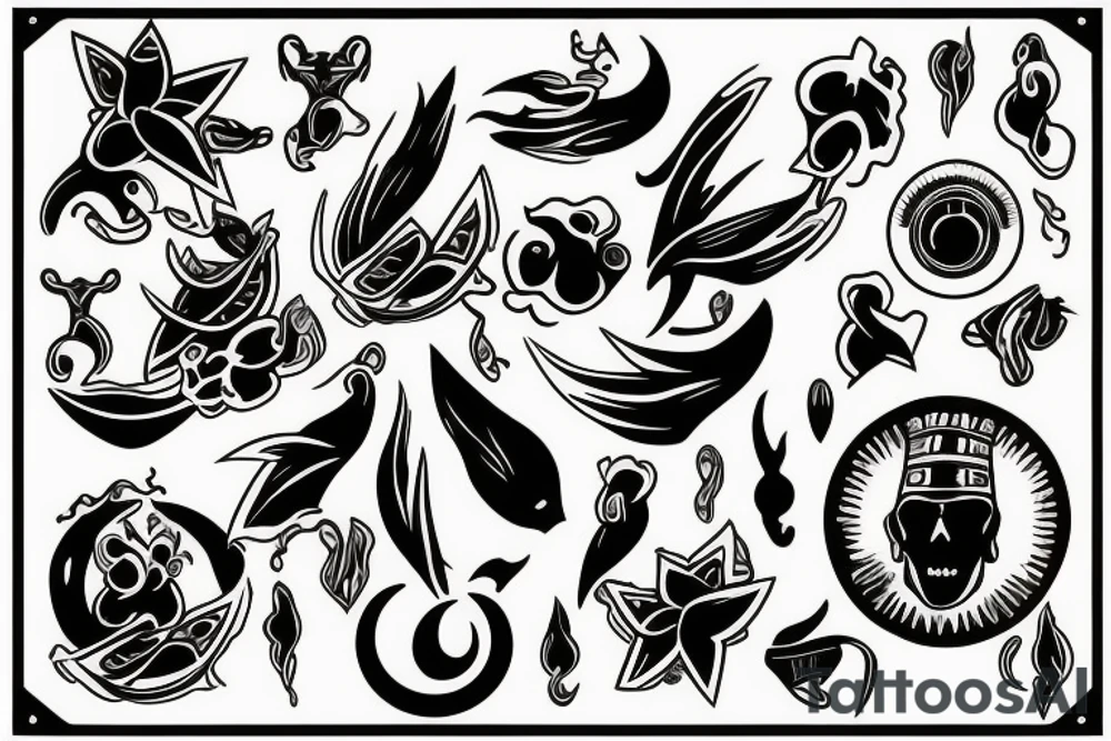 On My Lower Back Sunset in the Caribbean tattoo idea
