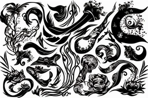 On My only on the middle Spina sacrum Sunset in the Caribbean more color tattoo idea