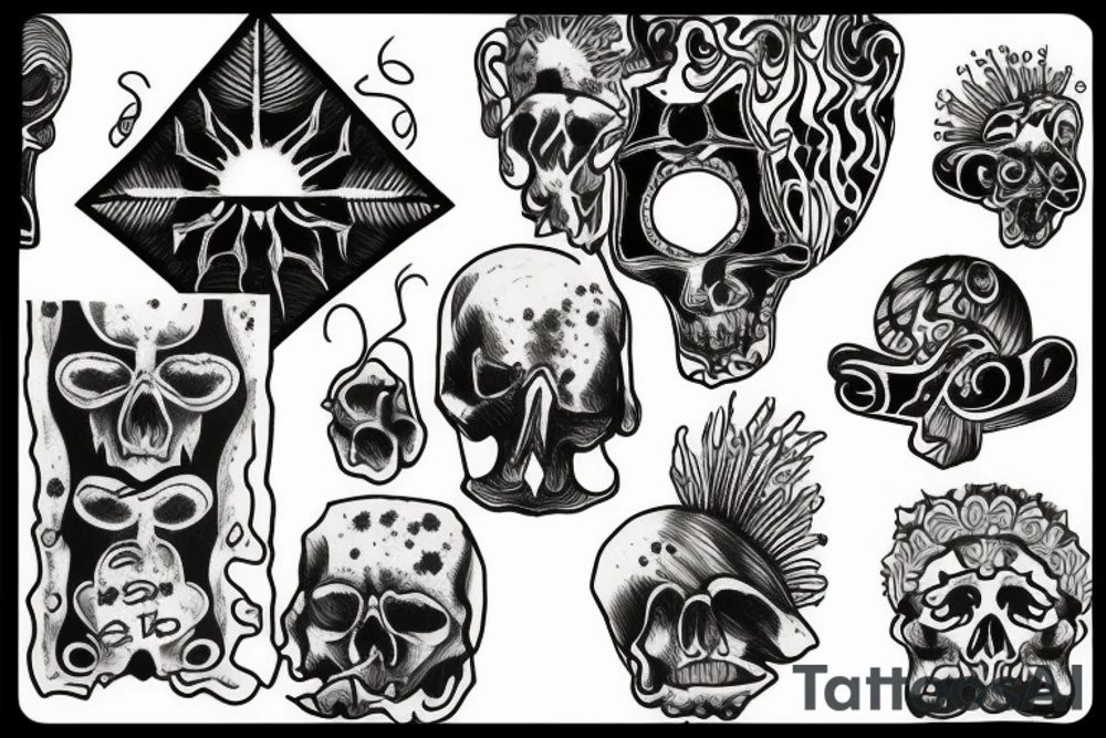 On My sacrum Sunset in the Caribbean tattoo idea