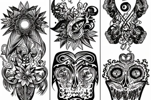 On My sacrum Sunset in the Caribbean tattoo idea