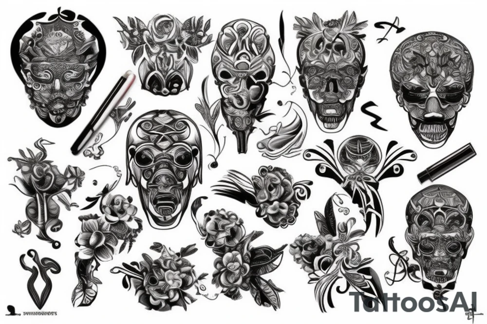Dominican republic tattooing style tattoo idea