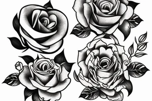 Kompass mit schwarzen Rosen tattoo idea