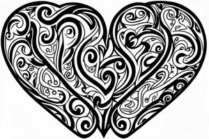 What a large design that will incorporate a love heart but be manly tattoo idea