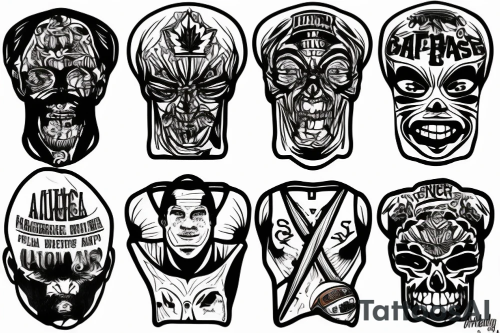 Cross, Basketball, Canada and famliy tattoo idea