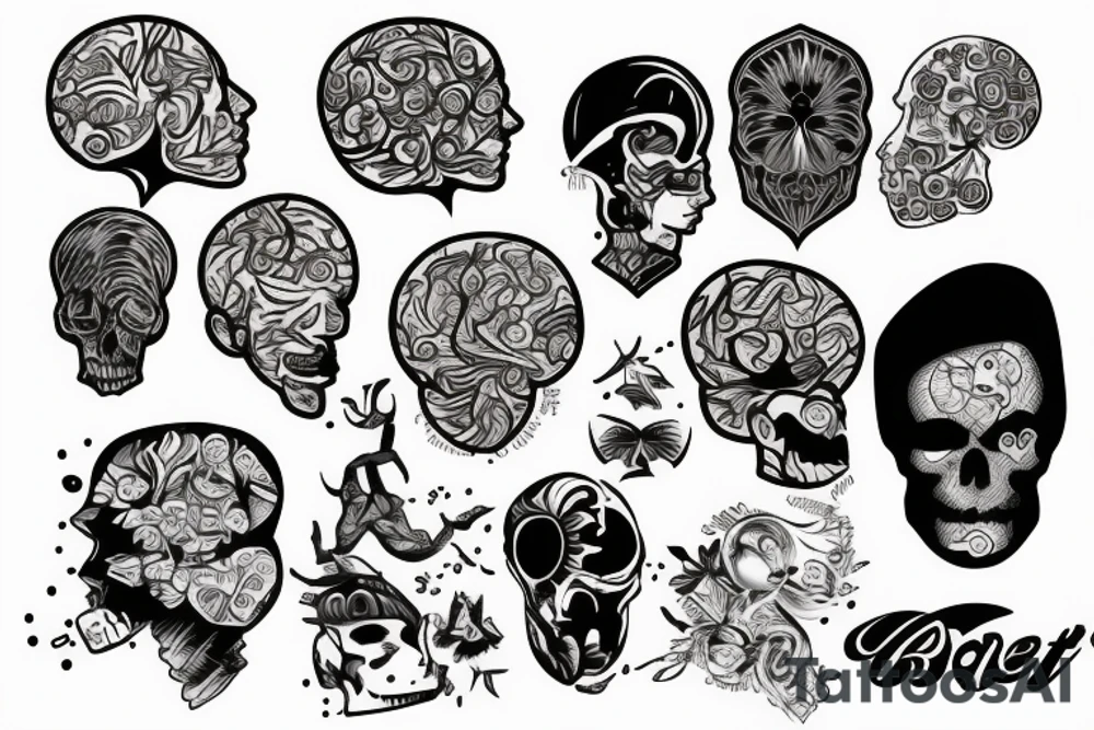 brain shatter tattoo idea