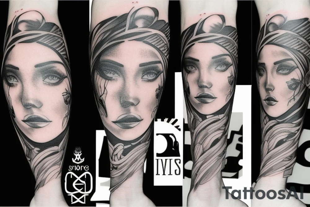 Woman tattoo idea