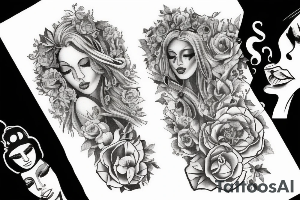 Woman tattoo idea