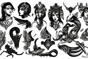 Sagittarius as a god tattoo idea