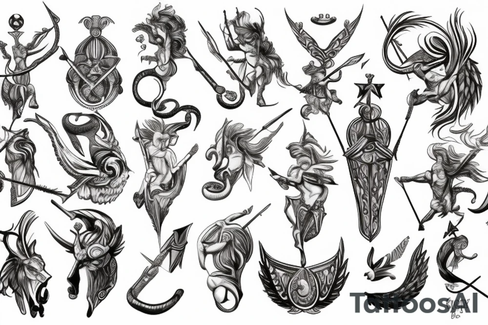 Sagittarius as a god tattoo idea