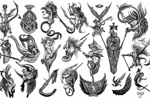 Sagittarius as a god tattoo idea