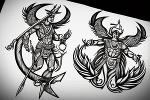 Sagittarius as a god tattoo idea