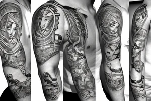 Sagittarius as a male god tattoo idea