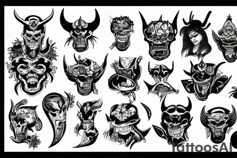 Las Vegas demon tattoo idea