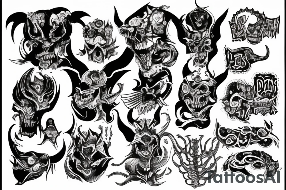 Las Vegas demon tattoo idea