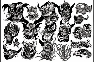 Las Vegas demon tattoo idea