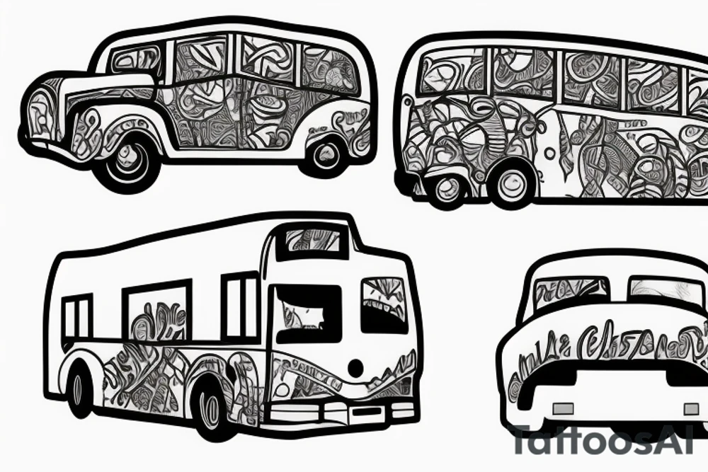 Graffiti bus tattoo idea