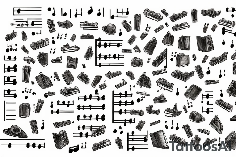 music sheet notation tattoo idea