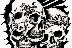 Hades with a skull in his hand tattoo idea