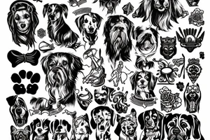 Hades with dogs tattoo idea