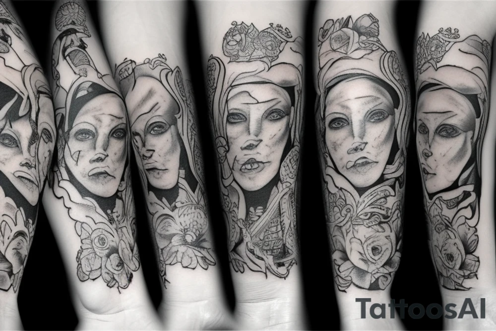 Hades with dogs tattoo idea