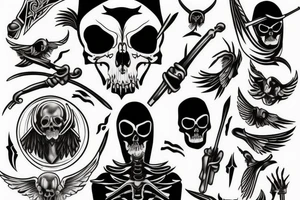 grim reaper with halo tattoo idea
