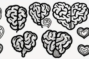 brain heart tattoo idea