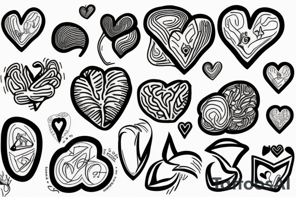 brain heart tattoo idea