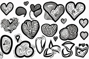 brain heart tattoo idea