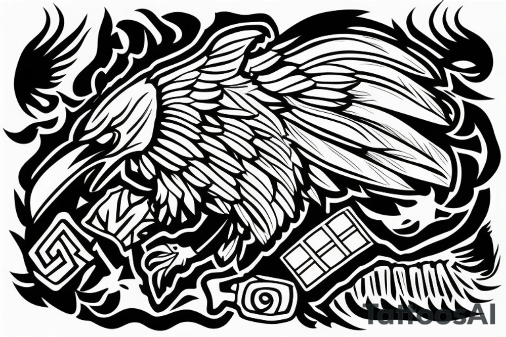 Eagle from the Mexican flag tattoo idea